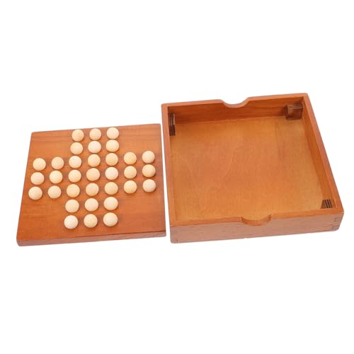 BESPORTBLE Holz Solitärspiel Peg Brettspiel Klassisches Denkspiel aus Holz für Erwachsene Geduldsspiel Intelligenztraining Familienspiel und Feinmotorik BESPORTBLE Holz Solitärspiel Peg Brettspiel Klassisches Denkspiel aus Holz für Erwachsene Geduldsspiel Intelligenztraining Familienspiel und Feinmotorik von BESPORTBLE