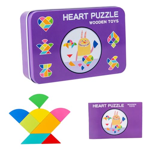 BESPORTBLE Holz Tangram Puzzle Buntes Pädagogisches Lernspielzeug für Geometrische Formen Sicher Lackiert Fördert Kreativität und Feinmotorik mit Praktischem Metallkasten für Vorschule und BESPORTBLE Holz Tangram Puzzle Buntes Pädagogisches Lernspielzeug für Geometrische Formen Sicher Lackiert Fördert Kreativität und Feinmotorik mit Praktischem Metallkasten für Vorschule und von BESPORTBLE