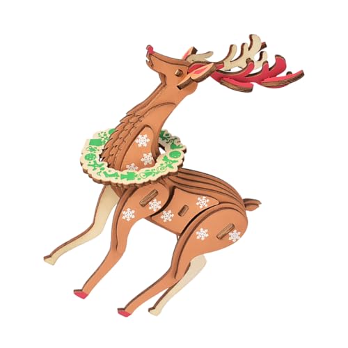 BESPORTBLE Holz Weihnachtsrentier Puzzle DIY Bastelset für Interaktives Puzzle für Festliche Dekoration Hochwertiges Familienerlebnis zu Weihnachten BESPORTBLE Holz Weihnachtsrentier Puzzle DIY Bastelset für Interaktives Puzzle für Festliche Dekoration Hochwertiges Familienerlebnis zu Weihnachten von BESPORTBLE