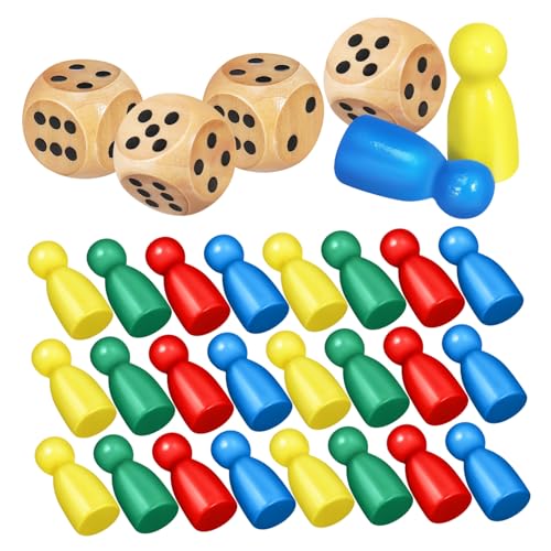 BESPORTBLE Holz spielfiguren mit Würfeln für Brettspiele Kinderfreundlich Abgerundet Bunte Vielseitige Spielsteine für Familien Partyspiele Lernspiel Zubehör für Zuhause und Schule BESPORTBLE Holz spielfiguren mit Würfeln für Brettspiele Kinderfreundlich Abgerundet Bunte Vielseitige Spielsteine für Familien Partyspiele Lernspiel Zubehör für Zuhause und Schule von BESPORTBLE