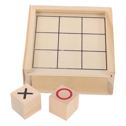 BESPORTBLE Holzspielzeug Toe Brettspiel Tragbares Schach und Puzzle Spiel für Familienzeit Sozialer Interaktion Reisebox BESPORTBLE Holzspielzeug Toe Brettspiel Tragbares Schach und Puzzle Spiel für Familienzeit Sozialer Interaktion Reisebox von BESPORTBLE