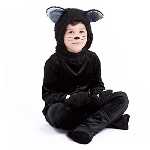 BESPORTBLE Katzenkostüm Für Halloween Lustiges Rollenspiel Kostüm Für Cosplay Outfit Für Jungen Und Mädchen Tierkostüm Für Fasching Und Karneval von BESPORTBLE