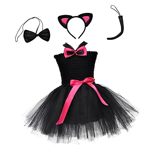 BESPORTBLE Katzenkostüm Tutu Rock Kleid Für Mädchen Karneval Halloween Cosplay Outfit Für Jahre Süßes Und Festliches Kostüm Für Partys Und Feste von BESPORTBLE