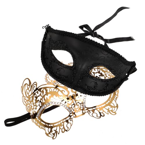 BESPORTBLE Kostüm Masken Aus Metall Für Halloween Karneval Und Cosplay Hohlmasken Mit Glitzer Akzenten Perfekte Accessoires Für Mottopartys Und Maskerade Events von BESPORTBLE