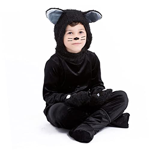 BESPORTBLE Kreatives Halloween Katzen Cosplay Kostüm Für Lustiges Schwarzes Katzenoutfit Für Rollenspiele Und Aufführungen S von BESPORTBLE