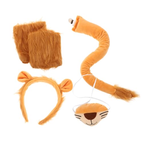 BESPORTBLE Löwenkostüm Cosplay Tierkostüm Zubehör mit Ohr Stirnband und Handschuhen Leichtes Bequemes Party Accessoire für Karneval und Fasching Detailreiche Verarbeitung Charmantes Design BESPORTBLE Löwenkostüm Cosplay Tierkostüm Zubehör mit Ohr Stirnband und Handschuhen Leichtes Bequemes Party Accessoire für Karneval und Fasching Detailreiche Verarbeitung Charmantes Design von BESPORTBLE