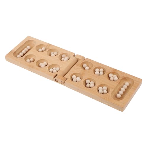 BESPORTBLE Mancala Brettspiel Klappbar aus Bambus mit Kleinen Holzperlen Logisches Strategiespiel für Erwachsene Kompaktes Denkspiel für Familie und Freunde BESPORTBLE Mancala Brettspiel Klappbar aus Bambus mit Kleinen Holzperlen Logisches Strategiespiel für Erwachsene Kompaktes Denkspiel für Familie und Freunde von BESPORTBLE