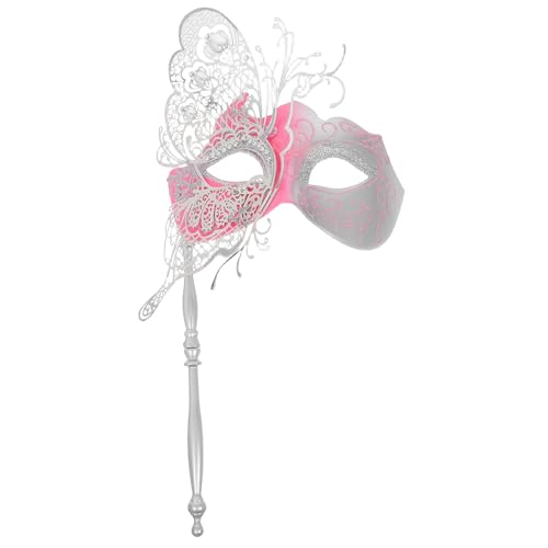 BESPORTBLE Maskenballmaske mit Stab: Venezianische Schmetterlingsmaske aus Metall mit Stab – Kostümzubehör für Damen für Karneval, Karneval, Halloween, Abschlussball, Ball, Abend BESPORTBLE Maskenballmaske mit Stab: Venezianische Schmetterlingsmaske aus Metall mit Stab – Kostümzubehör für Damen für Karneval, Karneval, Halloween, Abschlussball, Ball, Abend von BESPORTBLE