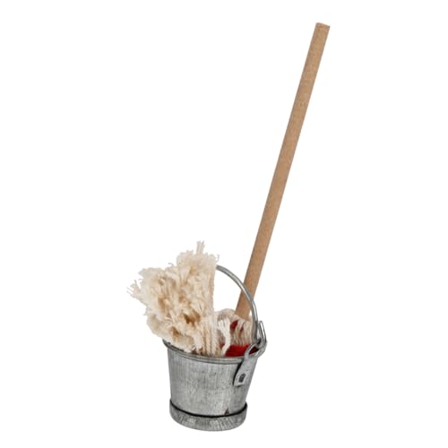 BESPORTBLE Mini Haus Putz Eimer Mopp Miniature Crafts Ausstattung für Puppenstube für Bastler und Mini Haus BESPORTBLE Mini Haus Putz Eimer Mopp Miniature Crafts Ausstattung für Puppenstube für Bastler und Mini Haus von BESPORTBLE