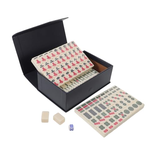 BESPORTBLE Mini Mahjong Set Melamin mit Gravierten Robusten Spielsteinen Platzsparend Kompakt für Reise Camping Studentenwohnheim und Familienfeiern Tragbares Chinesisches Mahjongspiel für BESPORTBLE Mini Mahjong Set Melamin mit Gravierten Robusten Spielsteinen Platzsparend Kompakt für Reise Camping Studentenwohnheim und Familienfeiern Tragbares Chinesisches Mahjongspiel für von BESPORTBLE