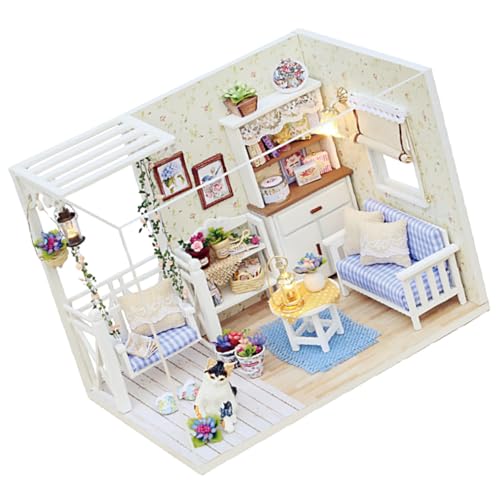 BESPORTBLE Miniatur DIY Haus Bastelset Kreatives Kleines Holzhaus Modell Sicheres Puppenhaus für Fördert Fantasie und Familienzeit Dekoratives Mini Apartment Modell BESPORTBLE Miniatur DIY Haus Bastelset Kreatives Kleines Holzhaus Modell Sicheres Puppenhaus für Fördert Fantasie und Familienzeit Dekoratives Mini Apartment Modell von BESPORTBLE
