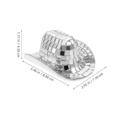 BESPORTBLE Miniatur Disco Cowboy Hut Silber Mini Party Requisite Leichtes Polyester Glas Material Für Puppendekoration und Basteln BESPORTBLE Miniatur Disco Cowboy Hut Silber Mini Party Requisite Leichtes Polyester Glas Material Für Puppendekoration und Basteln von BESPORTBLE