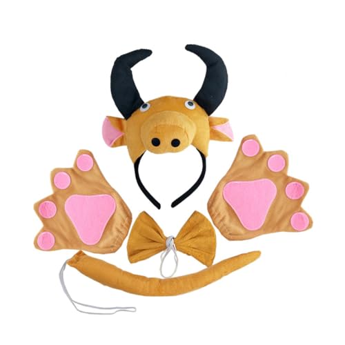 BESPORTBLE Ox kostüm Set mit Kopfband und Fliege Niedliches Langlebiges Tier cosplay für Mädchen Party Karneval Fasching und Vielseitig Einsetzbar BESPORTBLE Ox kostüm Set mit Kopfband und Fliege Niedliches Langlebiges Tier cosplay für Mädchen Party Karneval Fasching und Vielseitig Einsetzbar von BESPORTBLE
