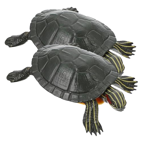 BESPORTBLE 2 Stück Künstliche Meeresschildkröte Meerestierfiguren Meeresschildkröte Spielzeug Kinder Wasserrad Für Aquarium Ozeantiere Figuren Lebensechte Solide Schildkrötenmodell Aquarium von BESPORTBLE