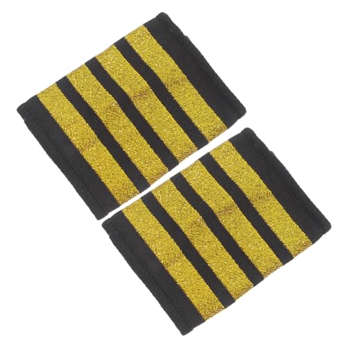 BESPORTBLE Pilot Schulterklappen Gold Streifen Schulterstücke Komfortabel Kinderkostüm Zubehör für Spiel Symbol für Autorität und Führung Geeignet für Fasching und Party BESPORTBLE Pilot Schulterklappen Gold Streifen Schulterstücke Komfortabel Kinderkostüm Zubehör für Spiel Symbol für Autorität und Führung Geeignet für Fasching und Party von BESPORTBLE