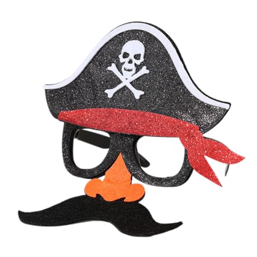 BESPORTBLE Piratenmaske Mit Schnurrbart Und Brille Für Halloween Kostüm Perfekte Party Dekoration Für Karneval Und Fasching Piraten Accessoires Für Damen Und Herren von BESPORTBLE