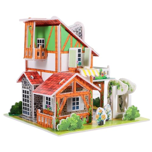 BESPORTBLE Puzzle Haus Modell Bausatz Papier Villa DIY Bastelset Geschenk Dekoration Wohnzimmer Schlafzimmer Deko Ornament BESPORTBLE Puzzle Haus Modell Bausatz Papier Villa DIY Bastelset Geschenk Dekoration Wohnzimmer Schlafzimmer Deko Ornament von BESPORTBLE