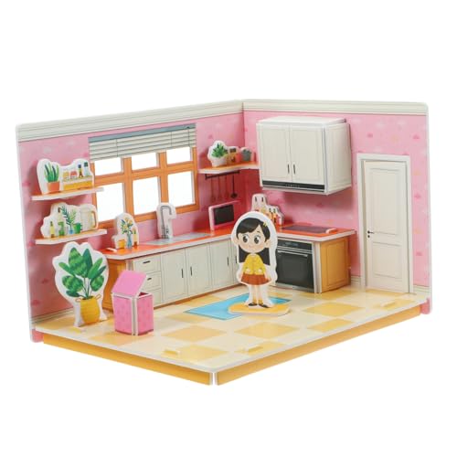 BESPORTBLE Puzzle Küchenmodell DIY Cartoon Design Bastelset für Erwachsene und Stabiles Wiederverwendbares Papiermodell Dekoratives Küchenornament Einfache Montage Geschenkidee BESPORTBLE Puzzle Küchenmodell DIY Cartoon Design Bastelset für Erwachsene und Stabiles Wiederverwendbares Papiermodell Dekoratives Küchenornament Einfache Montage Geschenkidee von BESPORTBLE