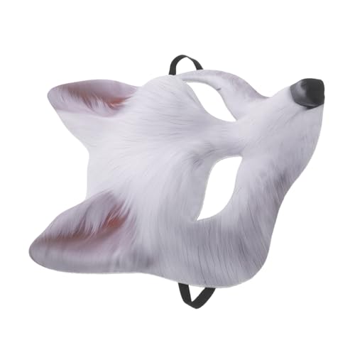 BESPORTBLE Realistische Weiße Fuchsmaske Halbgesicht Tier-cosplay Maske für Halloween Karneval Kostümdekoration Erwachsene BESPORTBLE Realistische Weiße Fuchsmaske Halbgesicht Tier-cosplay Maske für Halloween Karneval Kostümdekoration Erwachsene von BESPORTBLE