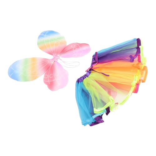 BESPORTBLE Regenbogen Feenkostüm für Mädchen Mesh tüllrock und Bunte Flügel Kostüm Zubehör für Karneval Tanz Geburtstag Party und Bühnenauftritte BESPORTBLE Regenbogen Feenkostüm für Mädchen Mesh tüllrock und Bunte Flügel Kostüm Zubehör für Karneval Tanz Geburtstag Party und Bühnenauftritte von BESPORTBLE