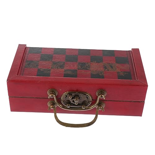 BESPORTBLE Retro Design Klappbares Schachspiel Kleines Vintage Schachbrett mit Sicherer Kantenführung Leicht Tragbar für Kreative Filmrequisiten und Schachliebhaber BESPORTBLE Retro Design Klappbares Schachspiel Kleines Vintage Schachbrett mit Sicherer Kantenführung Leicht Tragbar für Kreative Filmrequisiten und Schachliebhaber von BESPORTBLE