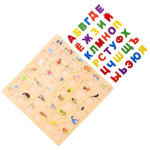 BESPORTBLE Russisches Holzpuzzle Alphabetspiel für Kleinkinder Leicht Greifbare Buchstaben Langlebig und Sicher Pädagogisches Lernspielzeug Konzentration und Hand Auge Koordination BESPORTBLE Russisches Holzpuzzle Alphabetspiel für Kleinkinder Leicht Greifbare Buchstaben Langlebig und Sicher Pädagogisches Lernspielzeug Konzentration und Hand Auge Koordination von BESPORTBLE