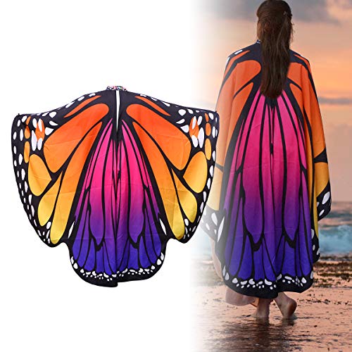 BESPORTBLE Schmetterling Kostüm Damen Schmetterlingsflügel Schmetterling Flügel Kostüm Schmetterling Damen Schmetterling Kostm für Party Halloween Weihnachten Kostüm Cosplay Karneval Fasching A von BESPORTBLE