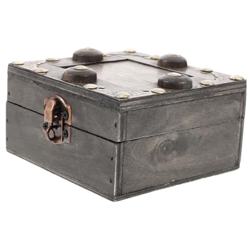 BESPORTBLE Schmucketui Aus Holz Zarte Schmuckschatulle Für Karten Andenkenbox Mit Schloss Dekorative Aufbewahrungsbox Für Schmuck Und Karten Vintage Design von BESPORTBLE