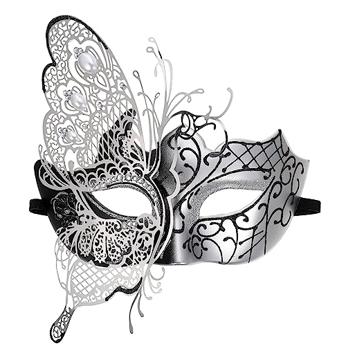 BESPORTBLE Schwarze Halbgesichtsmaske Für Maskerade Venezianische Rhinestone Maske Für Damen Kostüm Accessoire Für Halloween Und Karneval Für Tanzpartys Und Verkleidungen von BESPORTBLE