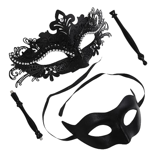 BESPORTBLE Schwarze Karnevalmaske Für Frauen Leichte Halbgesichtsmaske Für Cosplay Halloween Maskenball Und Fasching Handgefertigte Abnehmbare Damenmaske von BESPORTBLE