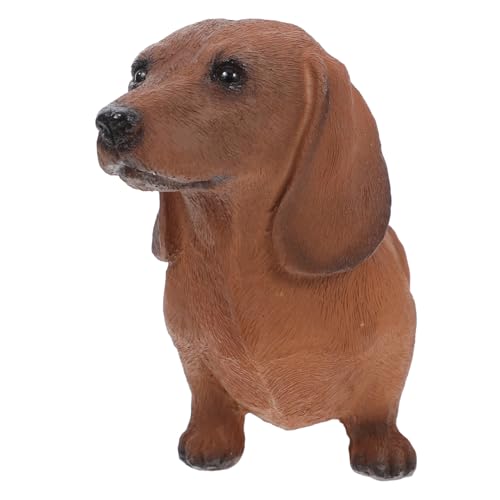 BESPORTBLE Simulation Tiermodell Haustierverlust Simulation Tierfigur Hundespielzeug Hundestatuen Im Freien Hund Kunst Figuren Geburtstagsparty-zubehör Für Hunde, Junge Harz Light Brown von BESPORTBLE