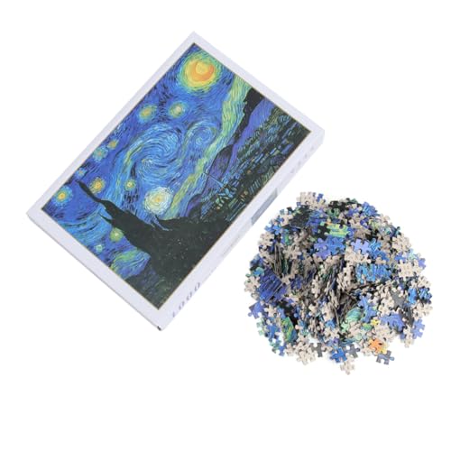 BESPORTBLE Teile Puzzle Sternennacht Ölgemälde Puzzle Erwachsene und Präzise Farbiges Kunstwerk Post impressionismus Pädagogisches Herausforderung BESPORTBLE Teile Puzzle Sternennacht Ölgemälde Puzzle Erwachsene und Präzise Farbiges Kunstwerk Post impressionismus Pädagogisches Herausforderung von BESPORTBLE
