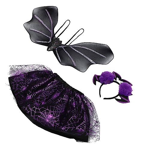 BESPORTBLE Teiliges Halloween Kostüm Für Fledermaus Für Partys Und Auftritte Halloween Outfit Für Mädchen Spaßige Kostüme Für Fasching Und Halloween von BESPORTBLE