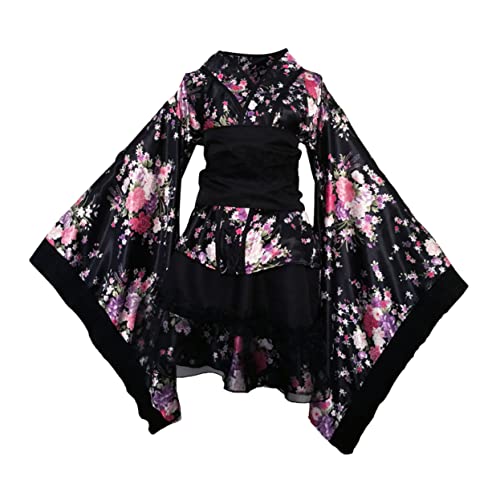 BESPORTBLE Traditioneller Japanischer Kimono Für Damen Mit V-Ausschnitt - Ideal Für Cosplay Und Besondere Anlässe in Stilvollem Design Perfektes Lolita Kleid Für Frauen Und Mädchen von BESPORTBLE