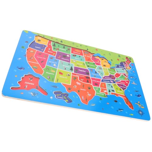 BESPORTBLE Usa Holzpuzzle für Interaktives Lernspiel für Geografie Puzzle mit Us Karten für Mädchen und Jungen Ab Jahren Bildungsspielzeug für und Problemlösungsfähigkeiten BESPORTBLE Usa Holzpuzzle für Interaktives Lernspiel für Geografie Puzzle mit Us Karten für Mädchen und Jungen Ab Jahren Bildungsspielzeug für und Problemlösungsfähigkeiten von BESPORTBLE
