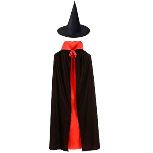 BESPORTBLE Vampir-Cosplay-Umhang: Karnevalsumhang Halloween-Kostüm Vampirkostüm Mit Zaubererhut 90 cm von BESPORTBLE