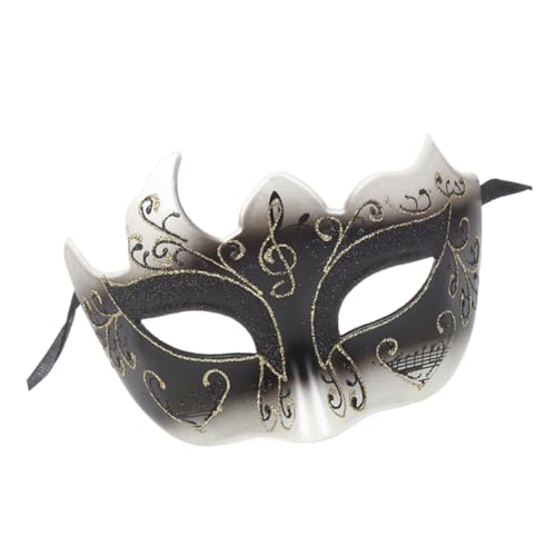 BESPORTBLE Venezianische Maske Für Halloween Und Karneval Halbgesichtsmaske Für Tanz Und Make Up Stilvolle Cosplay Maske Schwarz Für Partys Und Kostüme von BESPORTBLE