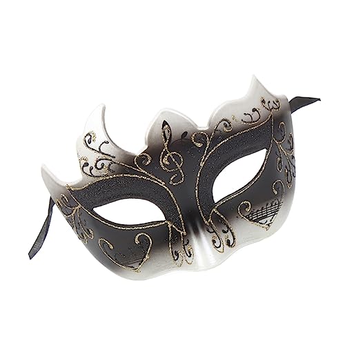 BESPORTBLE Venezianische Maske Halbe Gesichtsmaske Für Halloween Cosplay Und Maskenball Schwarz Für Kostümpartys Und Verkleidungen Make Up Accessoire von BESPORTBLE