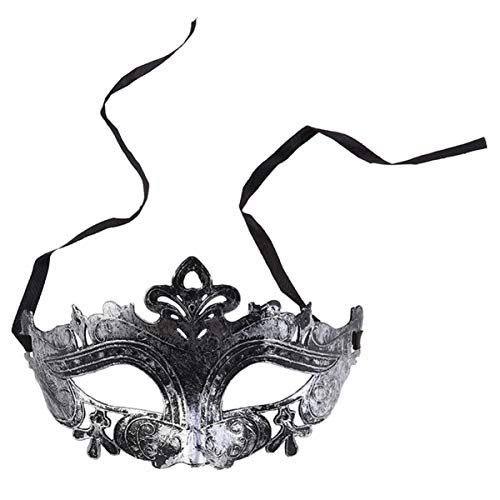 BESPORTBLE Vintage Halbe Gesichtsmaske Kostüm Zubehör Für Maskerade Cosplay Und Party Silberfarben Prinz Schmetterling Prinzessin Fee von BESPORTBLE