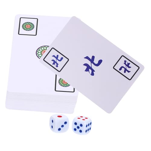BESPORTBLE Wasserdichtes Mahjong Kartenspiel Würfeln Tragbar für Reisen Party und Outdoor Stabiles Material Langlebig Perfektes Spiel für Familie und Freunde BESPORTBLE Wasserdichtes Mahjong Kartenspiel Würfeln Tragbar für Reisen Party und Outdoor Stabiles Material Langlebig Perfektes Spiel für Familie und Freunde von BESPORTBLE