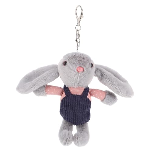 BESPORTBLE Weiches Plüsch Kaninchen Schlüsselanhänger mit Niedlichem Latzhosen Design Kuscheliges Hasen für Mädchen Vielseitige Dekoration für Rucksack und Babybett Flauschiger Begleiter BESPORTBLE Weiches Plüsch Kaninchen Schlüsselanhänger mit Niedlichem Latzhosen Design Kuscheliges Hasen für Mädchen Vielseitige Dekoration für Rucksack und Babybett Flauschiger Begleiter von BESPORTBLE