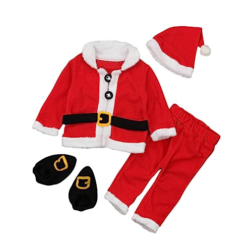 BESPORTBLE Weihnachtskostüm Set Teilig Plüsch Langarmshirt Hose Mütze Schuhe für Winter Kuscheliges Santa Claus Outfit für Festliche Fotos Partys BESPORTBLE Weihnachtskostüm Set Teilig Plüsch Langarmshirt Hose Mütze Schuhe für Winter Kuscheliges Santa Claus Outfit für Festliche Fotos Partys von BESPORTBLE