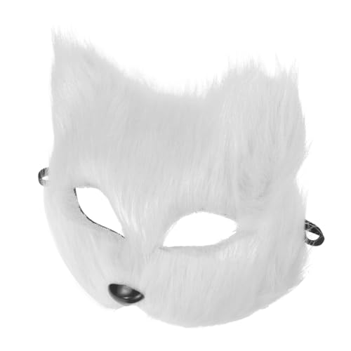 BESPORTBLE Weiße Tiermaske Für Cosplay Halbe Gesichtsmaske Für Maskenball Halloween Und Karneval Perfektes Accessoire Für Verkleidungen Und Partys von BESPORTBLE