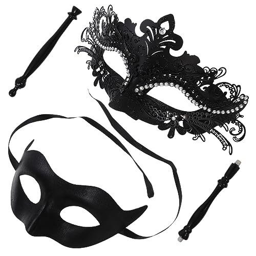 BESPORTBLE Wiederverwendbare Party Cosplay Halbgesichtsmasken Mysterious Maske Für Halloween Und Karneval Für Erwachsene Glitzer Design von BESPORTBLE