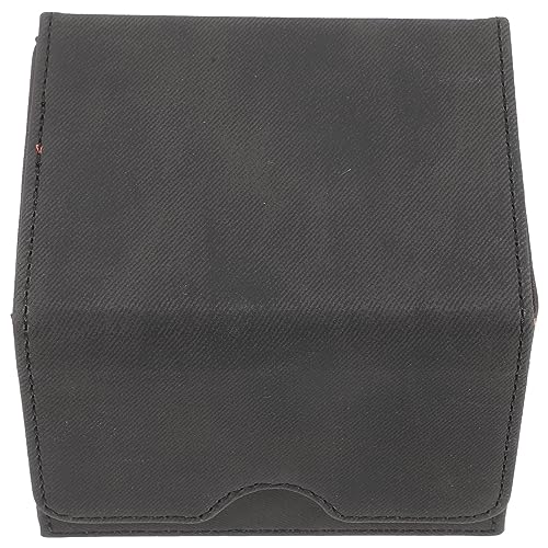 BESPORTBLE kartenschachtel Card Box Spielkarten Aufbewahrungsbox kartenspiel Box cardholder Inhaber Handel Spielkartenetui für zu Hause Organizer für Spielkarten Hochwertiges PU-Leder Black von BESPORTBLE