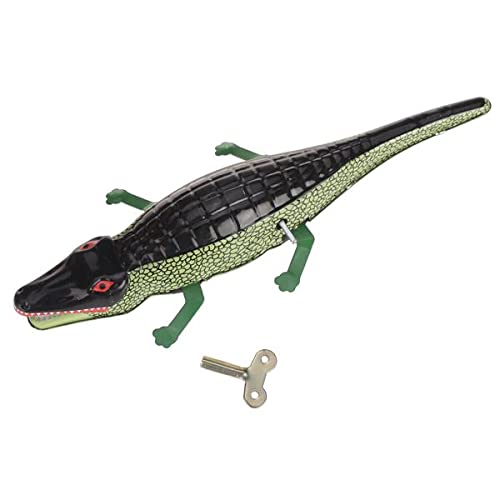 BESSTUUP Aufziehbares Krokodil-Blechspielzeug, Alligator, beweglich, Retro-Stil, Geschenk für Kinder von BESSTUUP