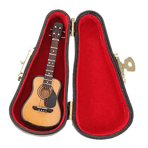 BESTOYARD 1 Satz Gitarrenmodell Gitarre Gitarren Miniaturmusikinstrument Gitarre für Anfänger elektrische Gitarre Nachgemachtes Gitarrenspielzeug Kleinkind Gitarre Linde von BESTOYARD