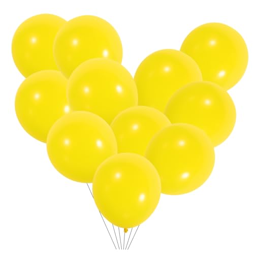 BESTOYARD 100St Ballon weihnachst hits verweihnachtet -Dusche luftbalons balloons party sachen Partydekorationen Partyzubehör Foto-Requisite Geburtstagsdekorationen Emulsion Yellow von BESTOYARD