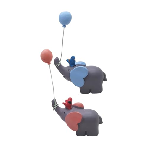 BESTOYARD 2st Harzballon Elefant Elefantenfiguren Elefantenballon Dekorative Elefantenverzierung Cartoon-Elefant Miniatur-tierfiguren Cartoon-wohnkultur Ballon-Elefanten- Spielzeug von BESTOYARD