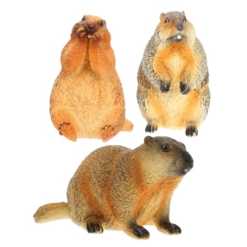 BESTOYARD 3 Stück Simulierte Wildtiere Realistische Simulation Murmeltierfiguren Simulation Murmeltier Dekoration Gefälschte Murmeltierfiguren Murmeltierfigur Murmeltierfigur von BESTOYARD